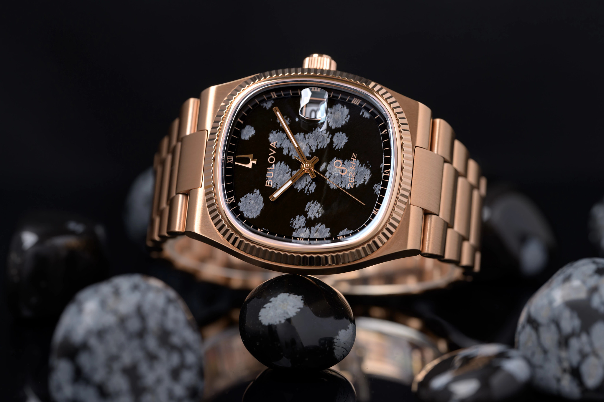 Black Dial Stainless Steel Bracelet Super Seville 97B231 | Bulova